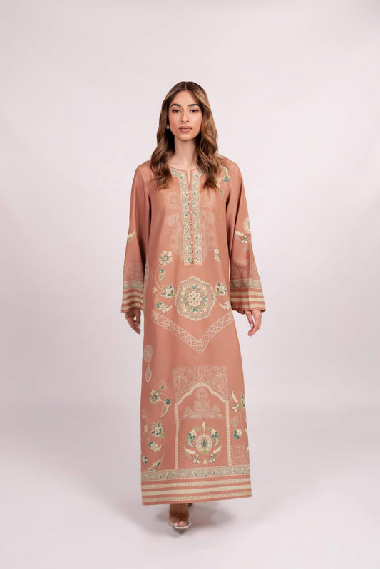Kaftan Dress - J6093_Orange