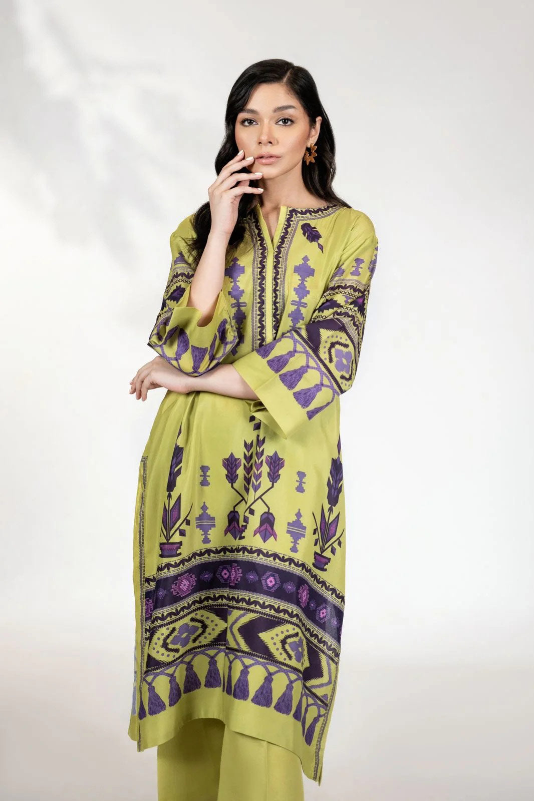 Co-ord Set - J6083_Yellow