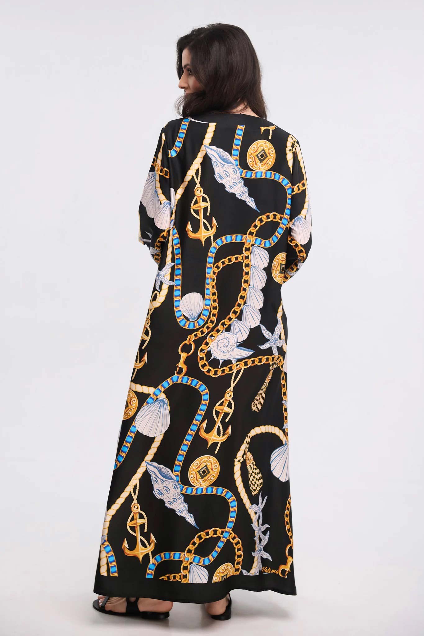 Luxury-Black-Kaftan-with-Intricate-Gold-and-Belt-Design