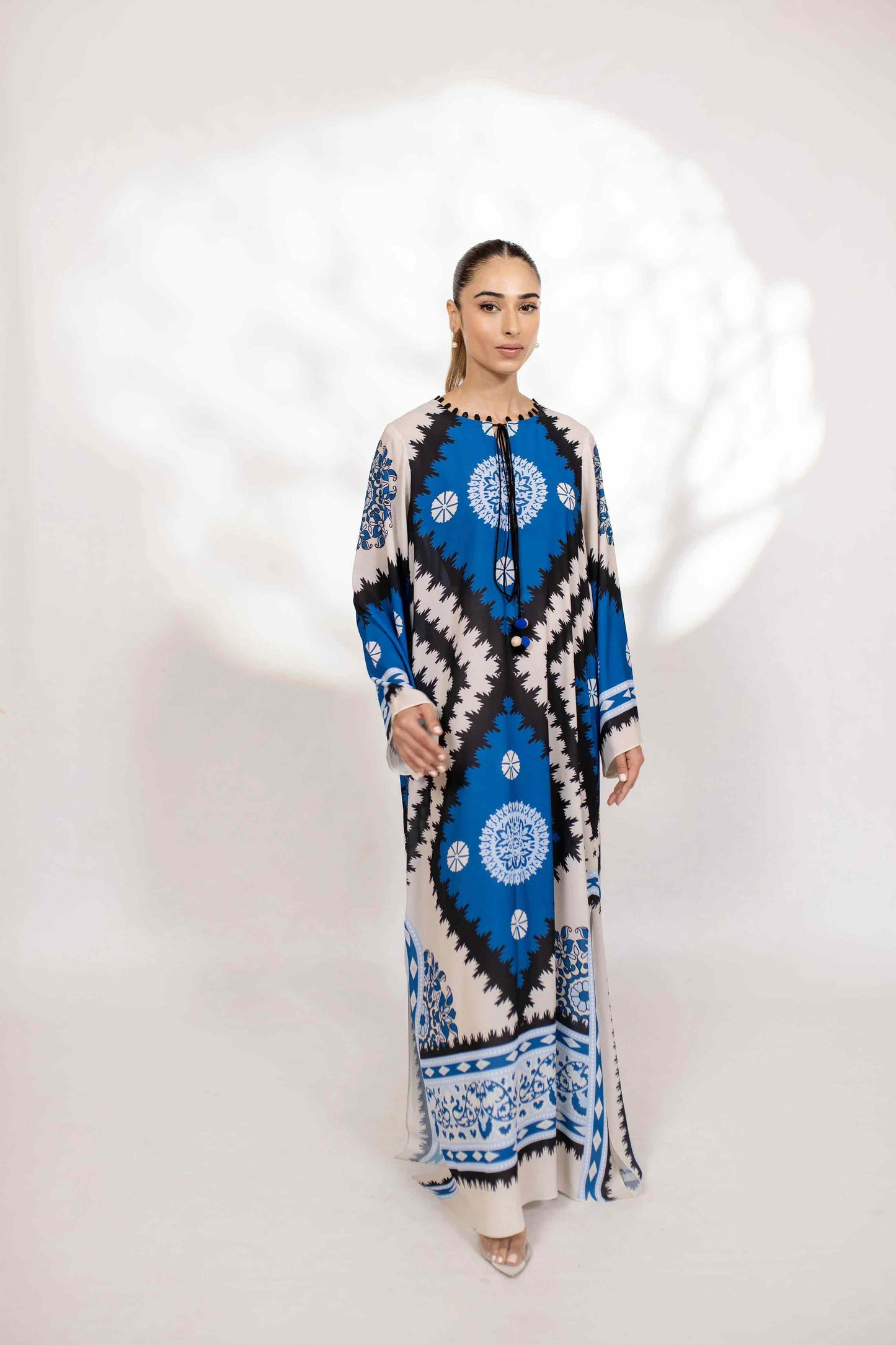 Modern-Ethnic-Long-Kaftan-with-Eye-Catching-Prints