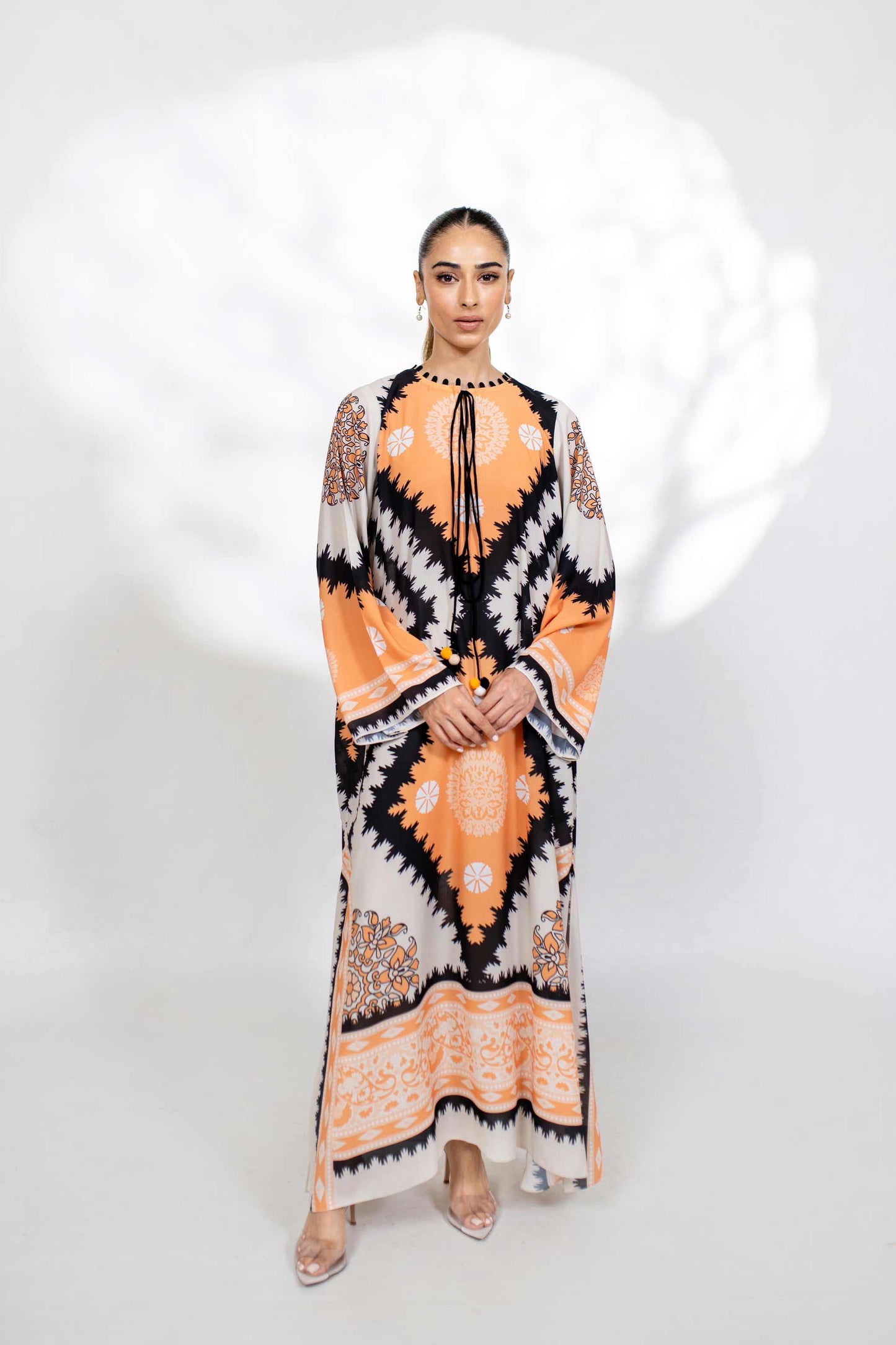 Modern-Ethnic-Long-Kaftan-with-Eye-Catching-Prints
