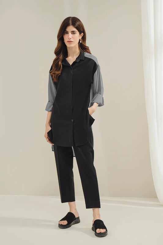 Womens co-ord set with colorful trim detail