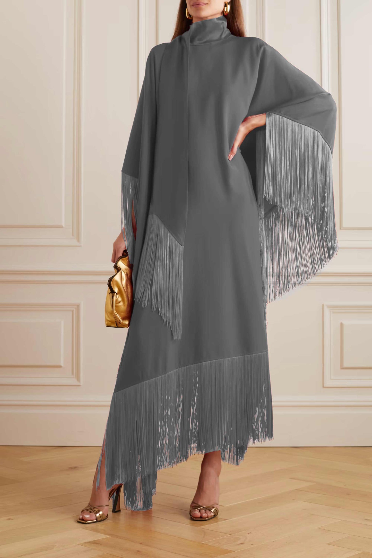 Fringe Fantasy: Elegant Tassel Kaftan