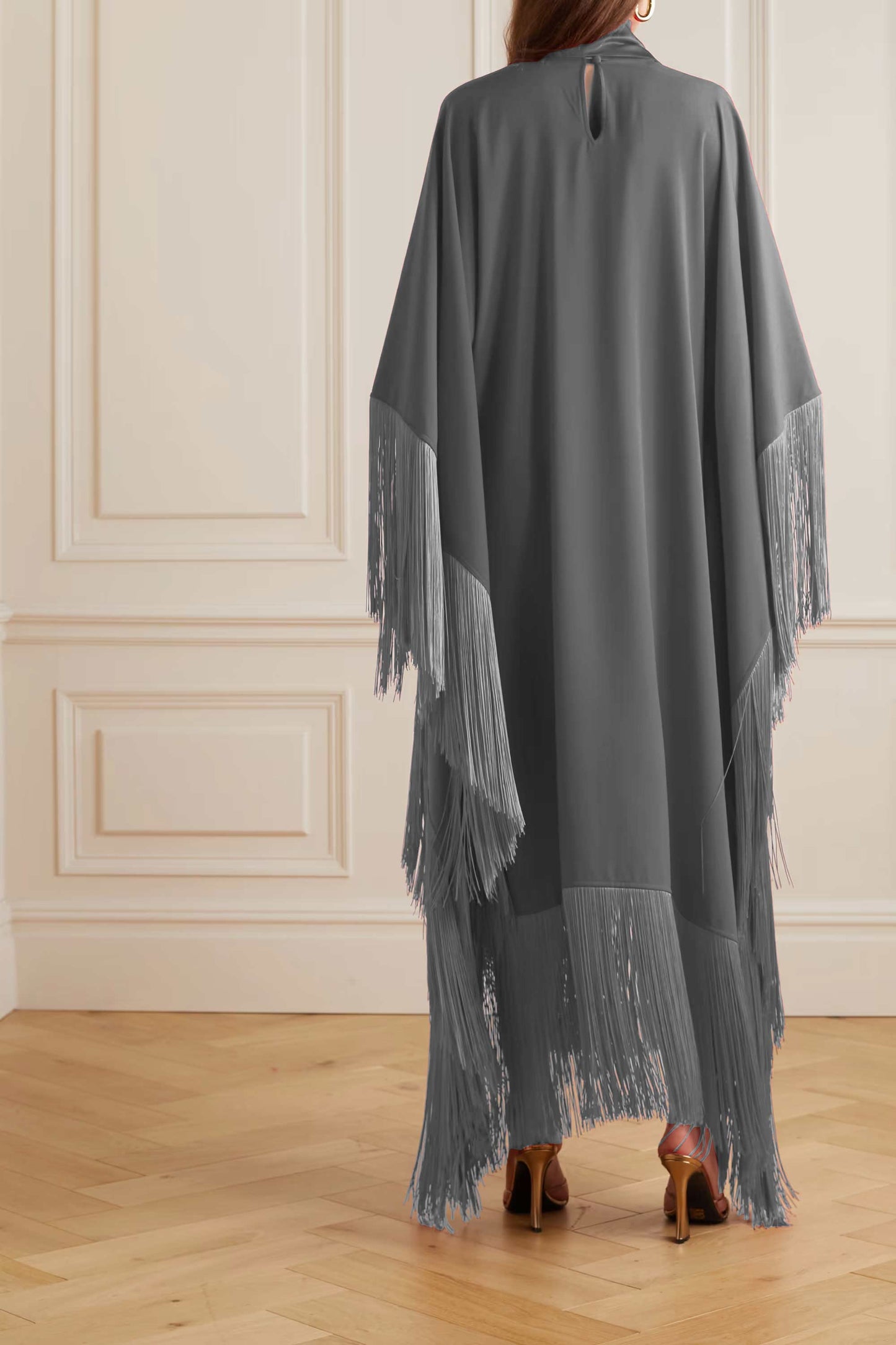 Fringe Fantasy: Elegant Tassel Kaftan