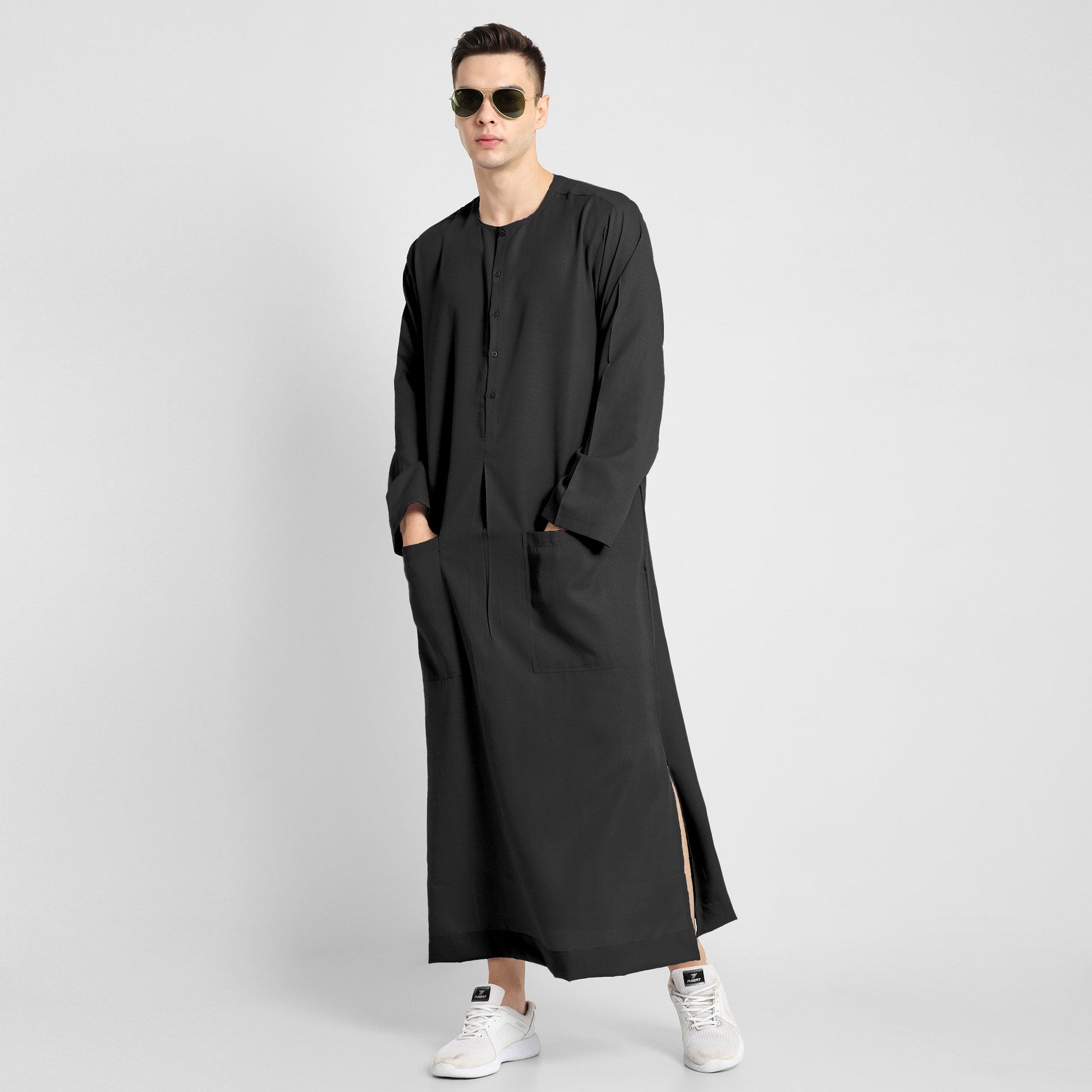 Elegant Black Thobe Versatile and Stylish