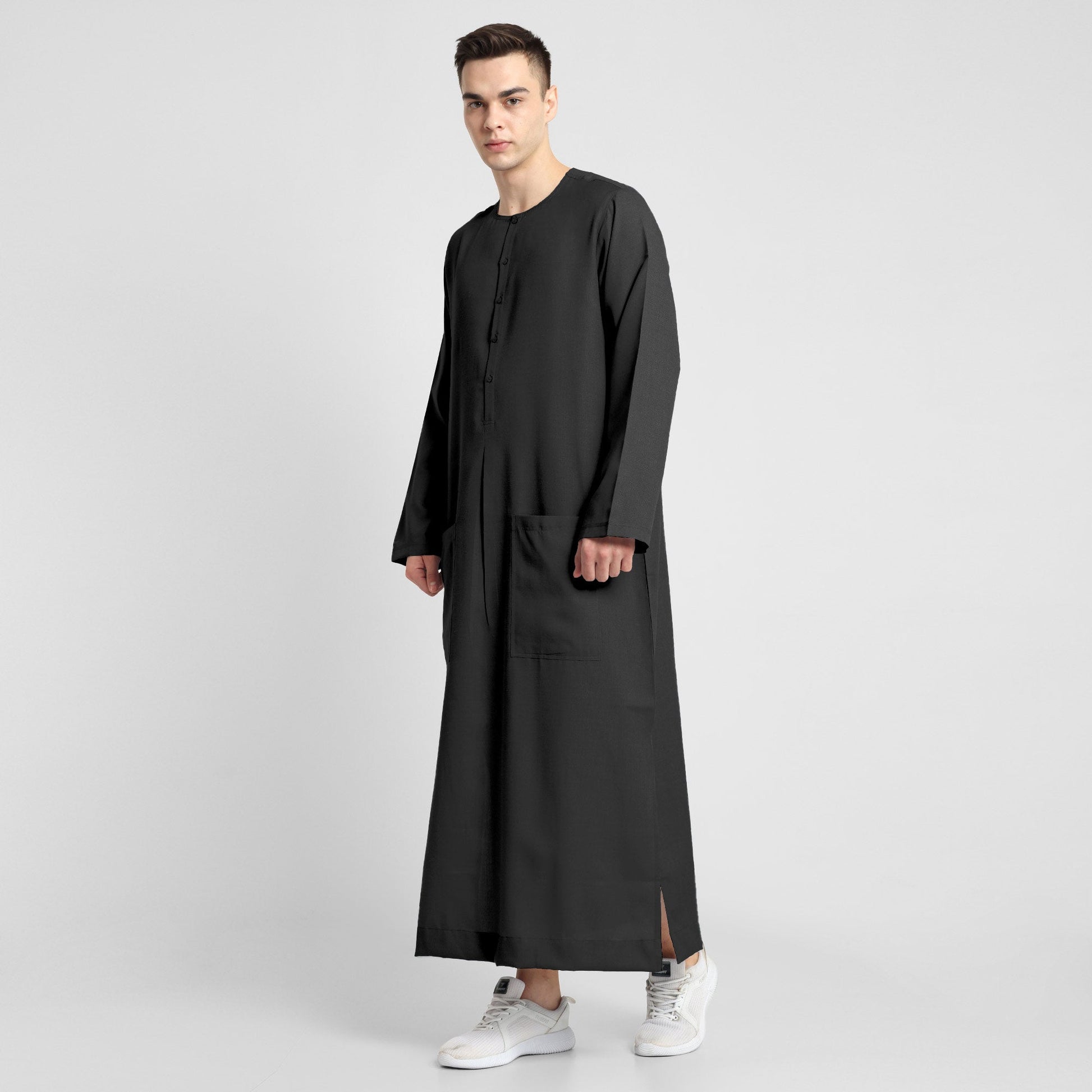 Elegant Black Thobe Versatile and Stylish