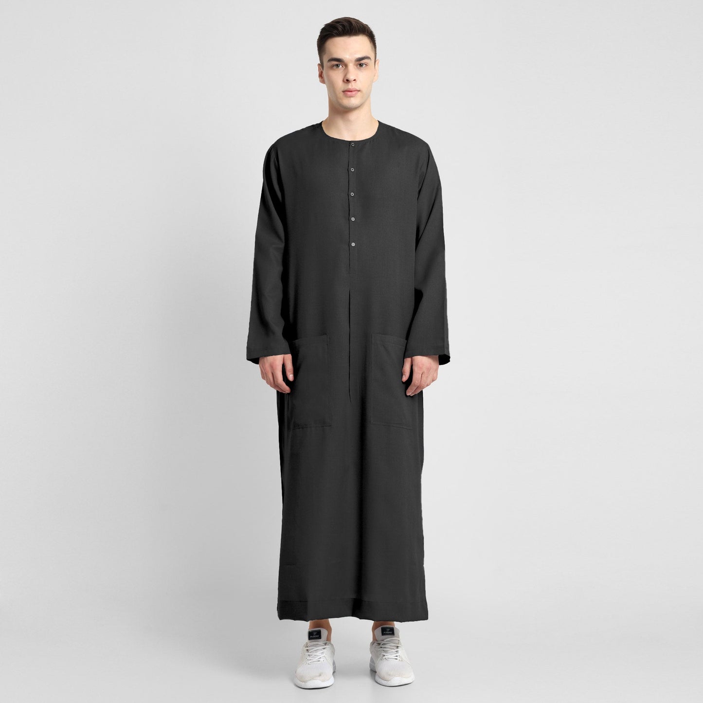 Elegant Black Thobe Versatile and Stylish