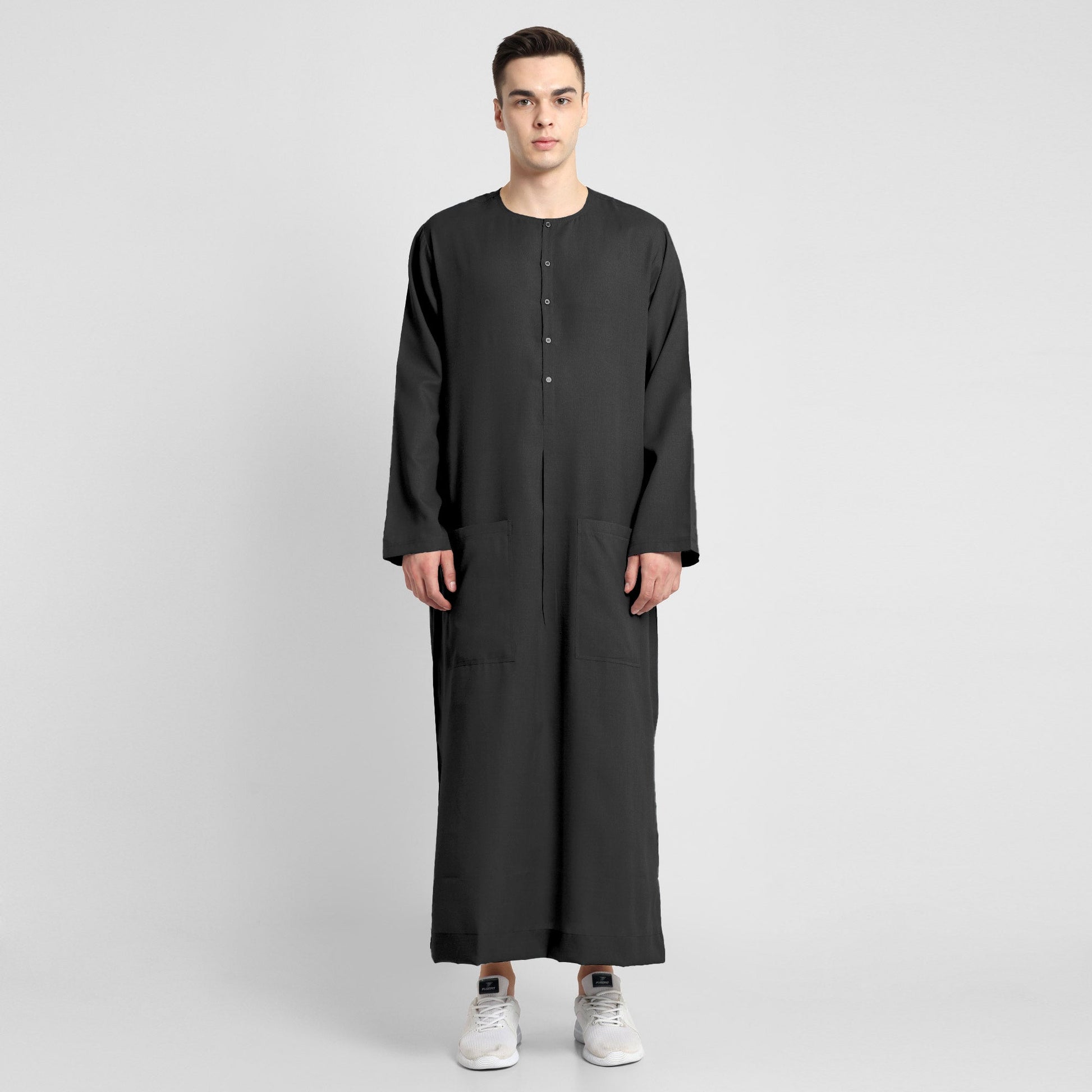 Elegant Black Thobe Versatile and Stylish