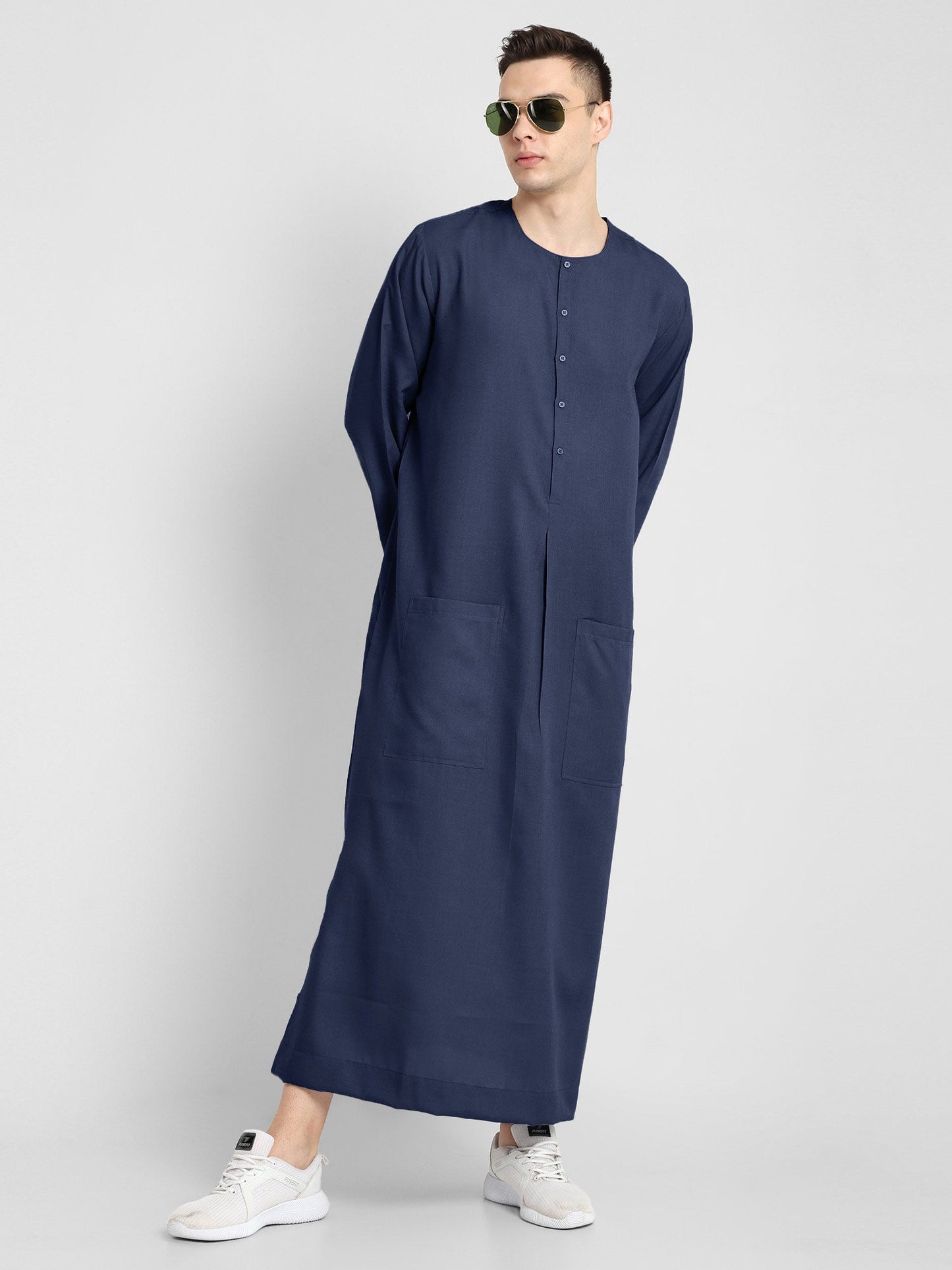 Elegant Navy Blue Thobe Versatile and Stylish