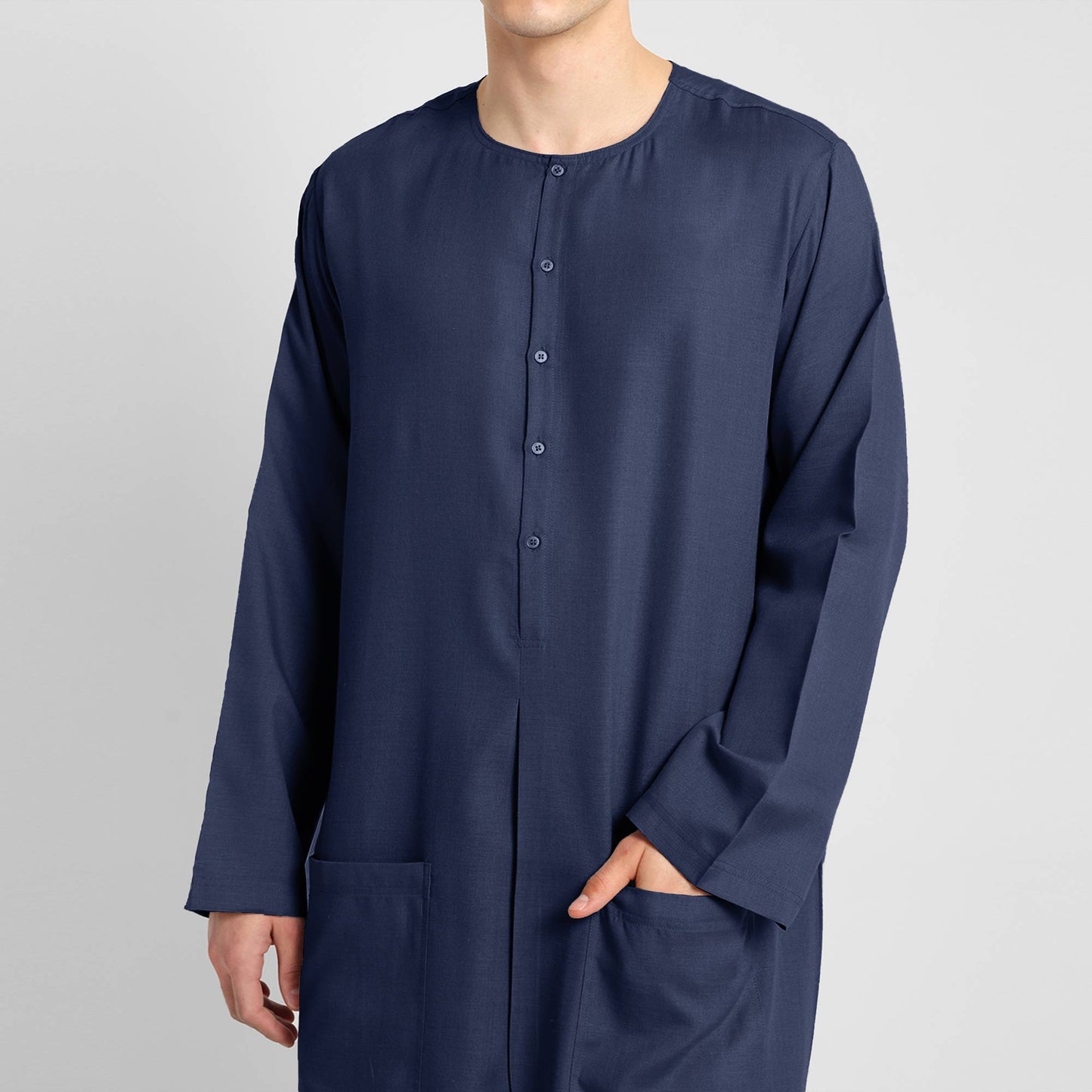 Elegant Navy Blue Thobe Versatile and Stylish