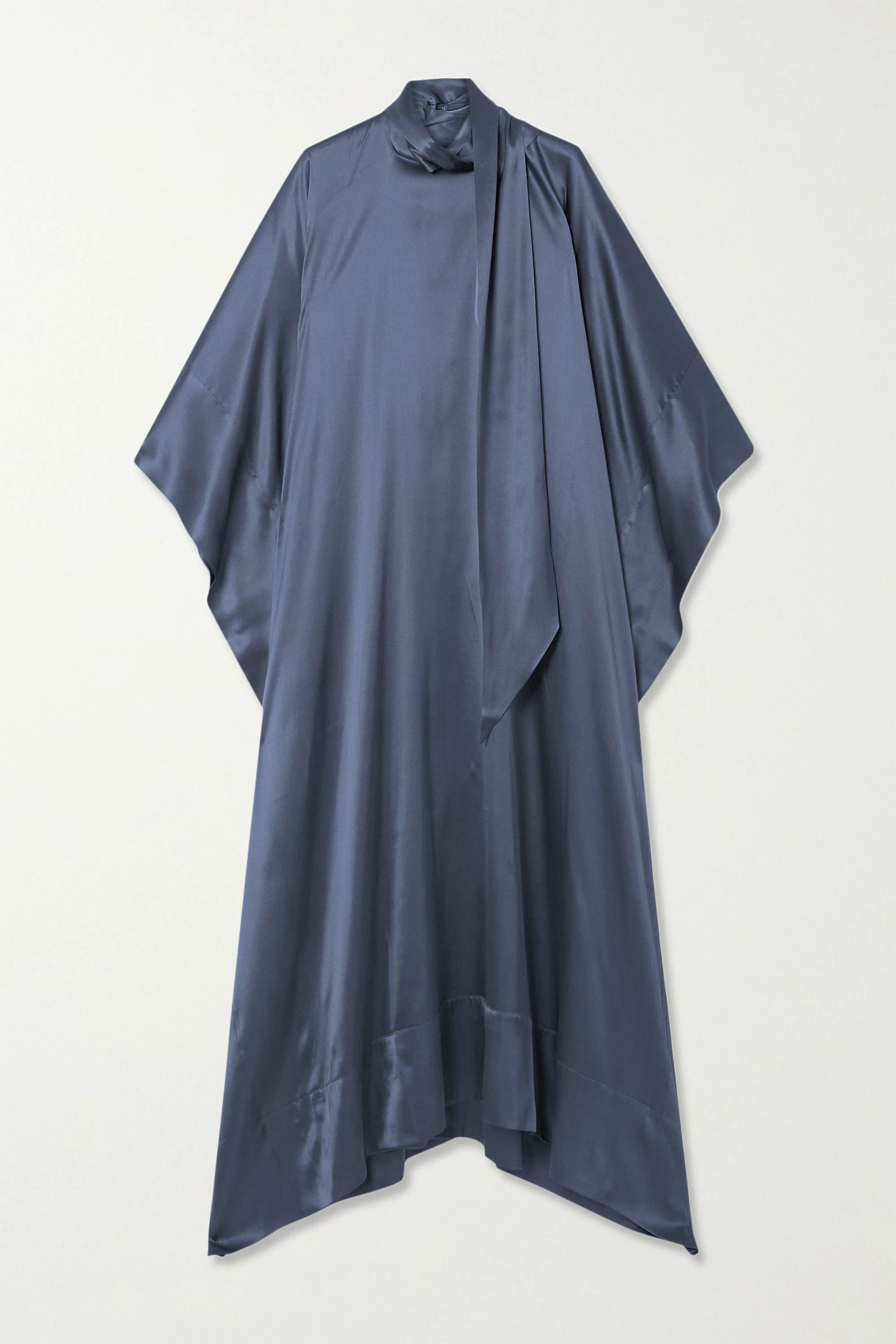 MGrey Violet luxury kaftan with asymmetrical hem for formal events