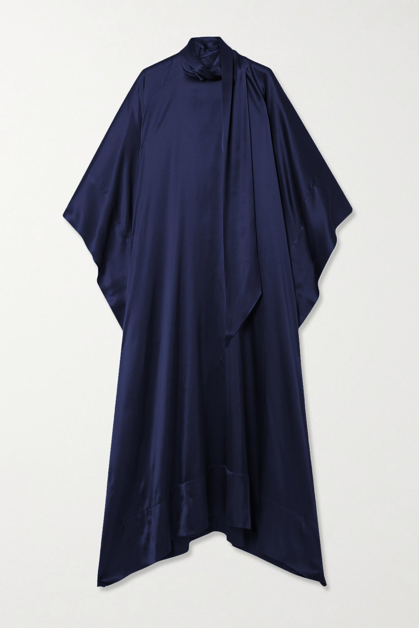 NavyGrey Violet luxury kaftan with asymmetrical hem for formal events