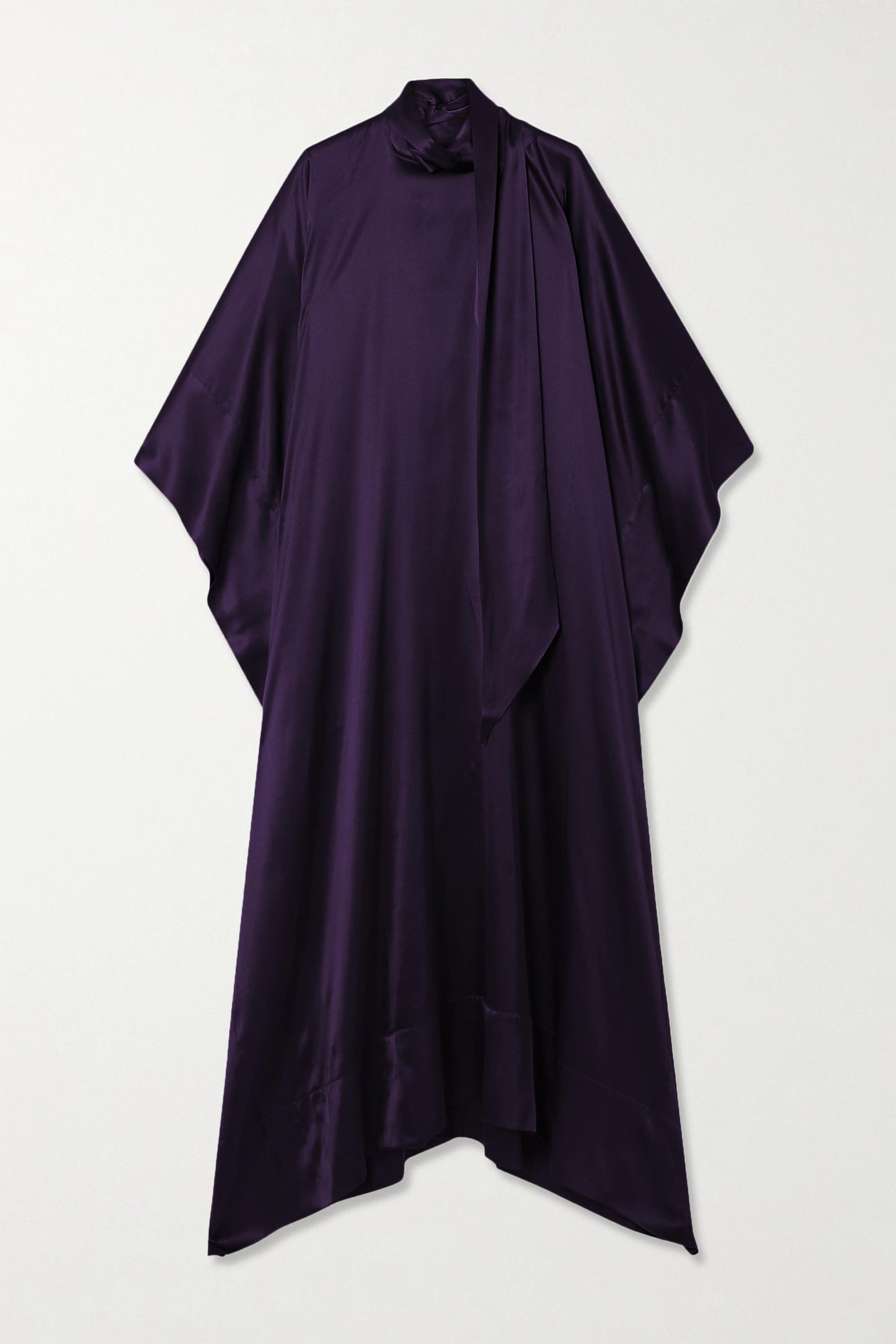 Purple Violet luxury kaftan with asymmetrical hem for formal events