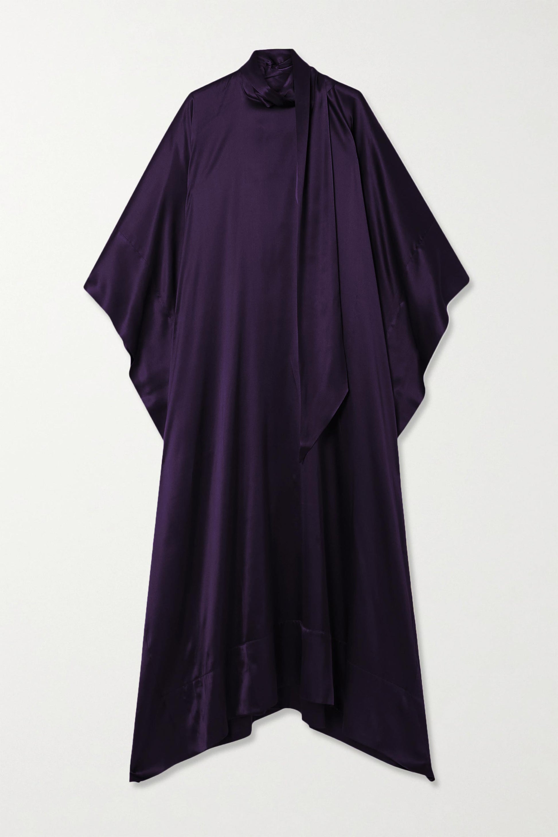 Purple Violet luxury kaftan with asymmetrical hem for formal events