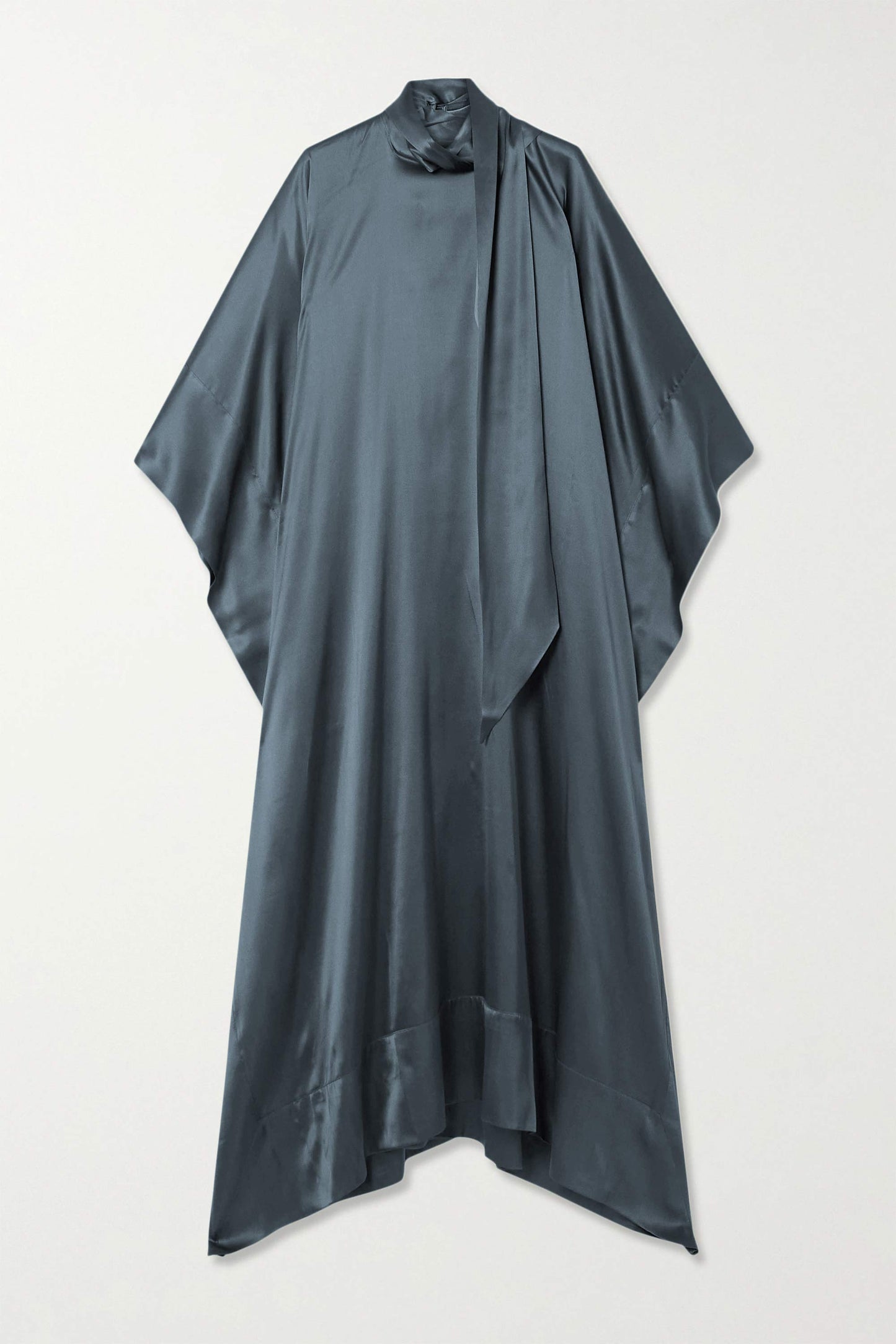 Sapphire Violet luxury kaftan with asymmetrical hem for formal events