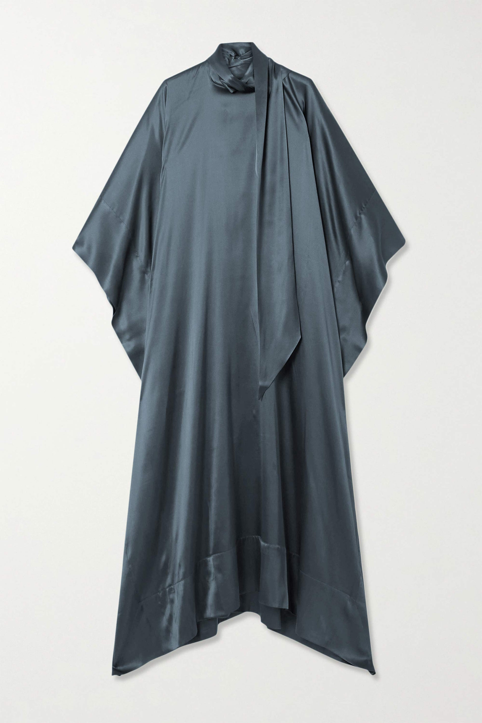 Sapphire Violet luxury kaftan with asymmetrical hem for formal events