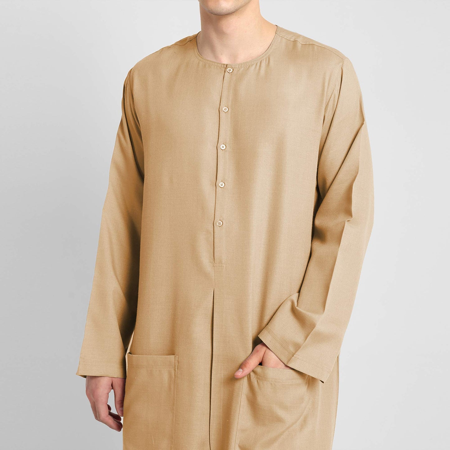 Elegant Beige Thobe Versatile and Stylish