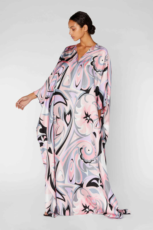 Italian-inspired Satin Silk Kaftan