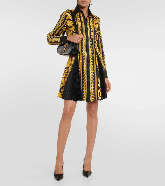 Printed Shirt Dress in Wholesale