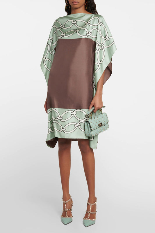 Womens Satin Chain Elegance Kaftan
