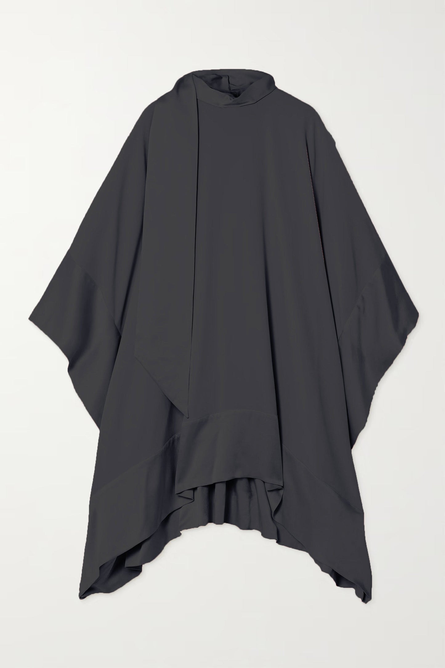 Dark Grey Color Womens Premium Silk  Co ord Set With Culottes Pant