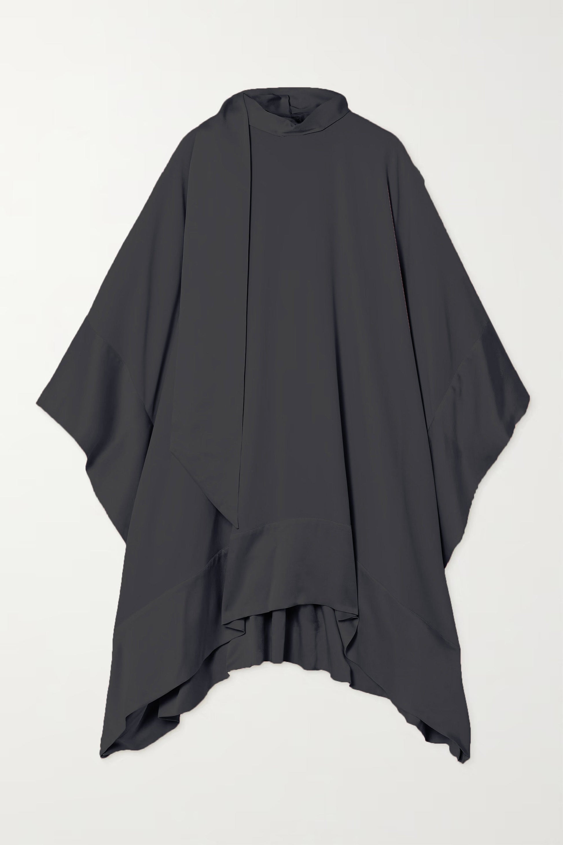 Dark Grey Color Womens Premium Silk  Co ord Set With Culottes Pant