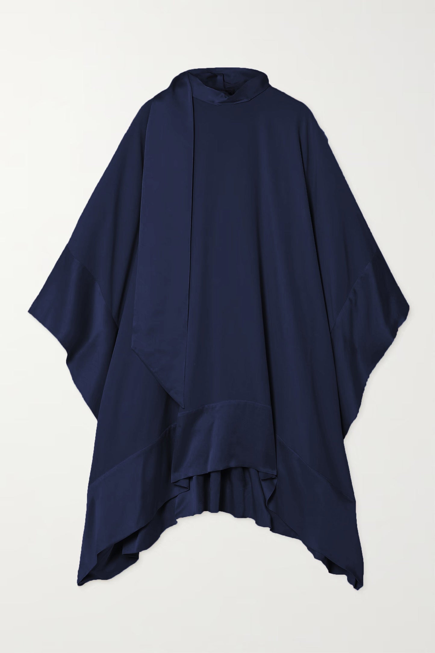 Navy Blue Color Womens Premium Silk  Co ord Set With Culottes Pant
