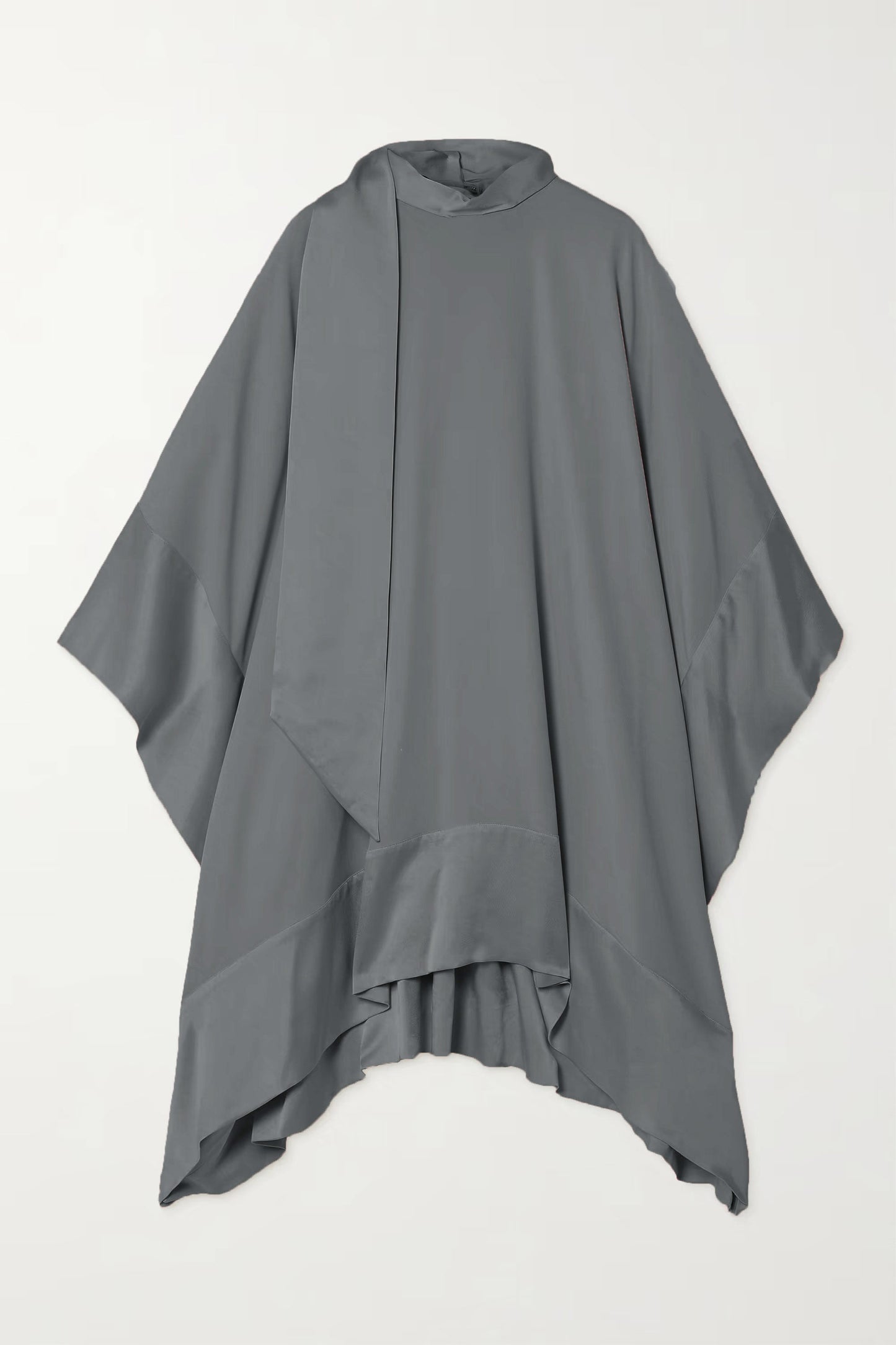Grey Color Womens Premium Silk  Co ord Set With Culottes Pant