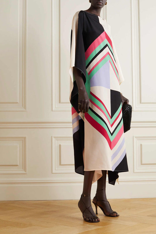 Womens Geometric Print With Boat Neck Style