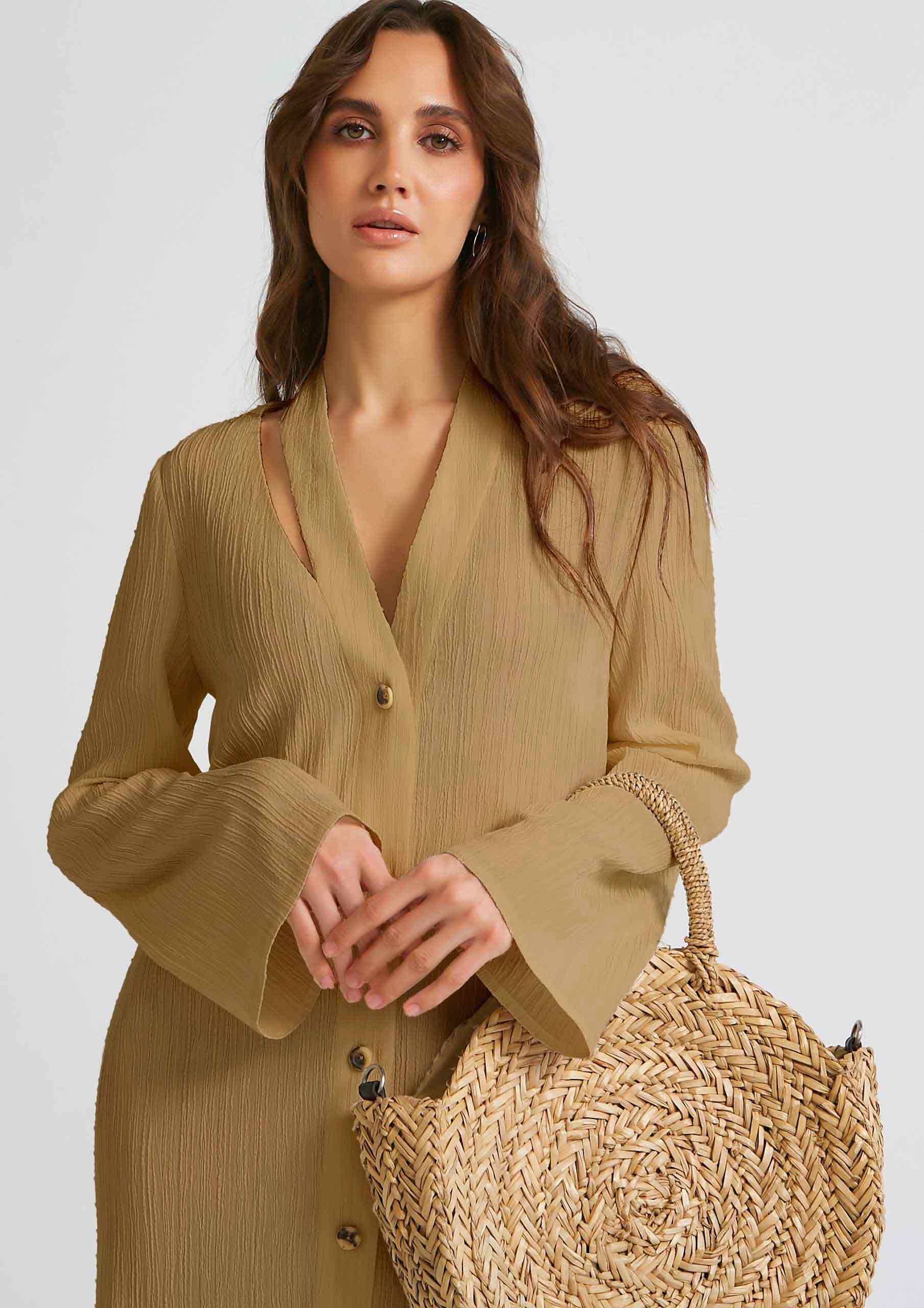 Women's Premium Crush Shirt Dress