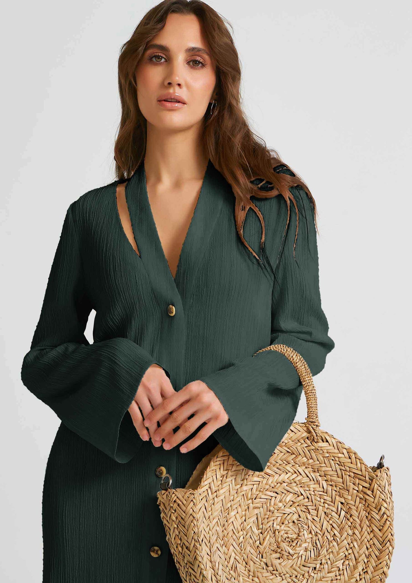 Women's Premium Crush Shirt Dress