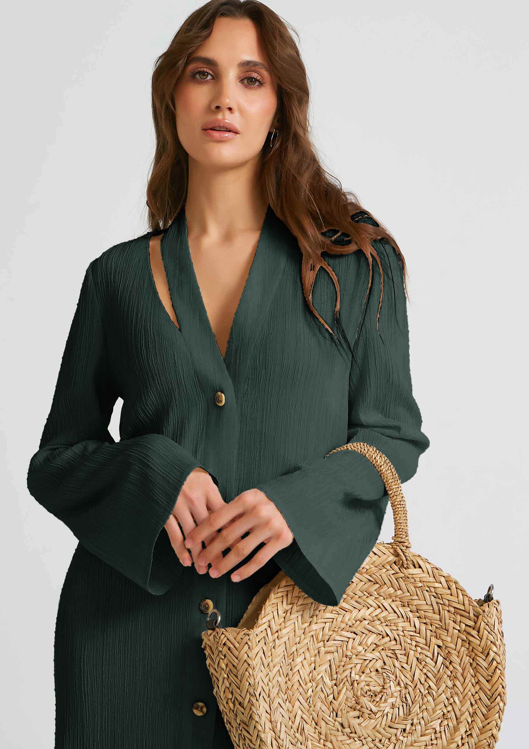 Women's Premium Crush Shirt Dress
