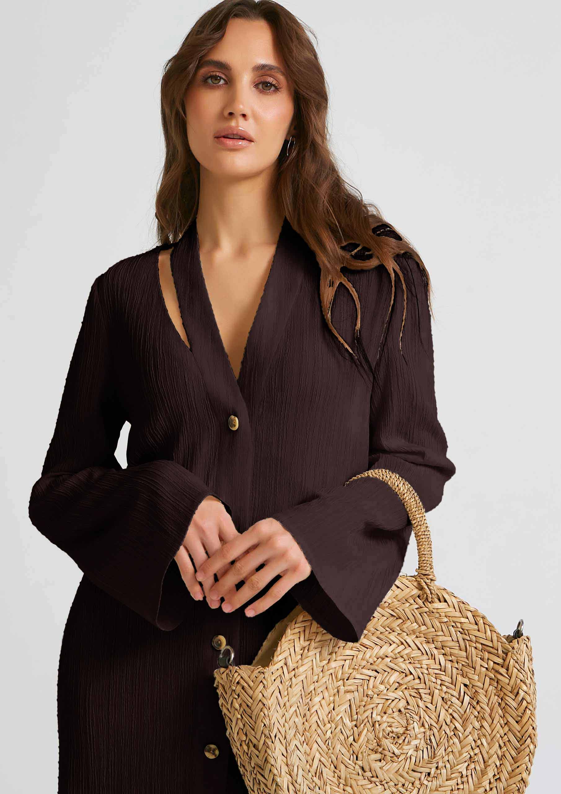 Women's Premium Crush Shirt Dress