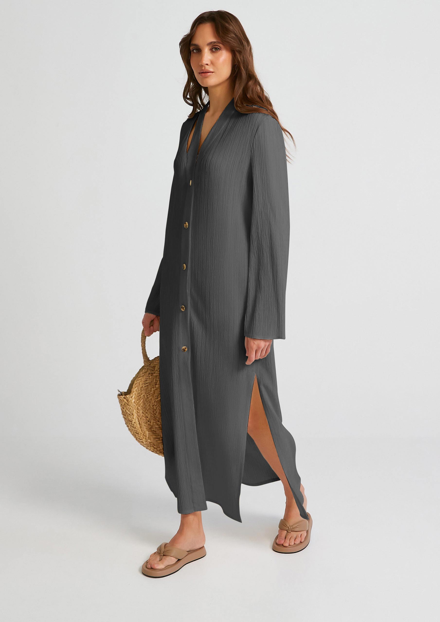 Women's Premium Crush Shirt Dress