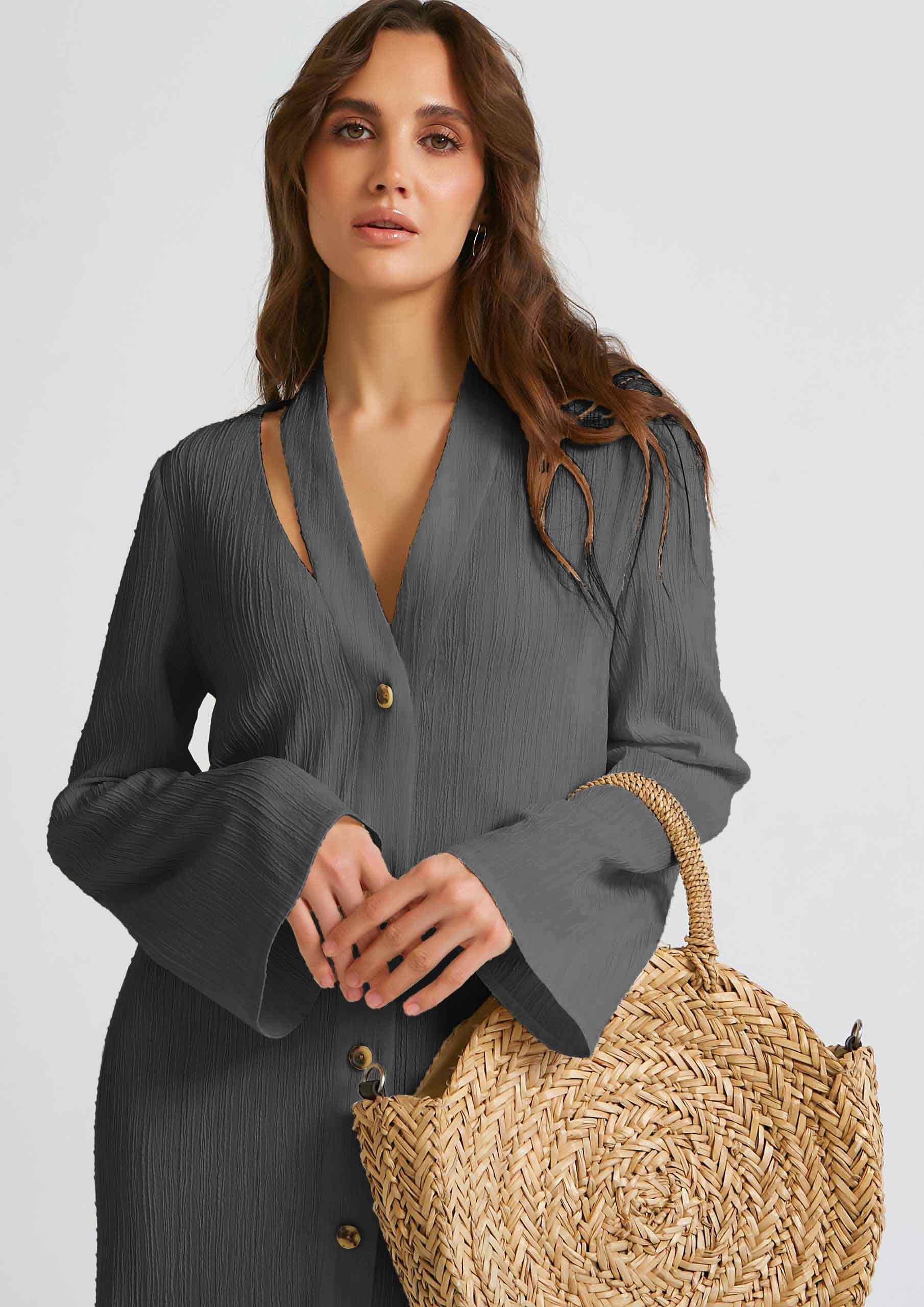 Women's Premium Crush Shirt Dress