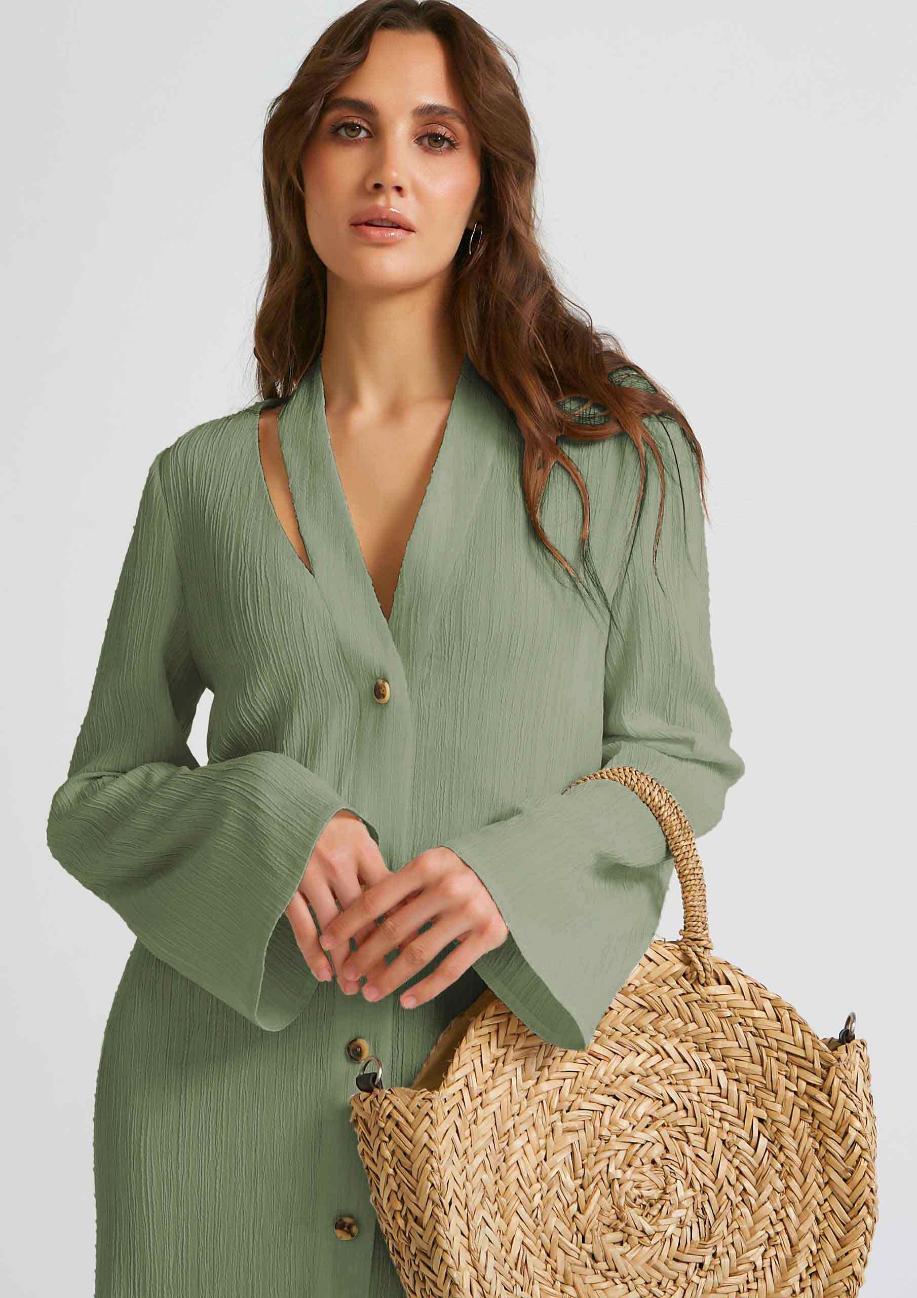 Women's Premium Crush Shirt Dress