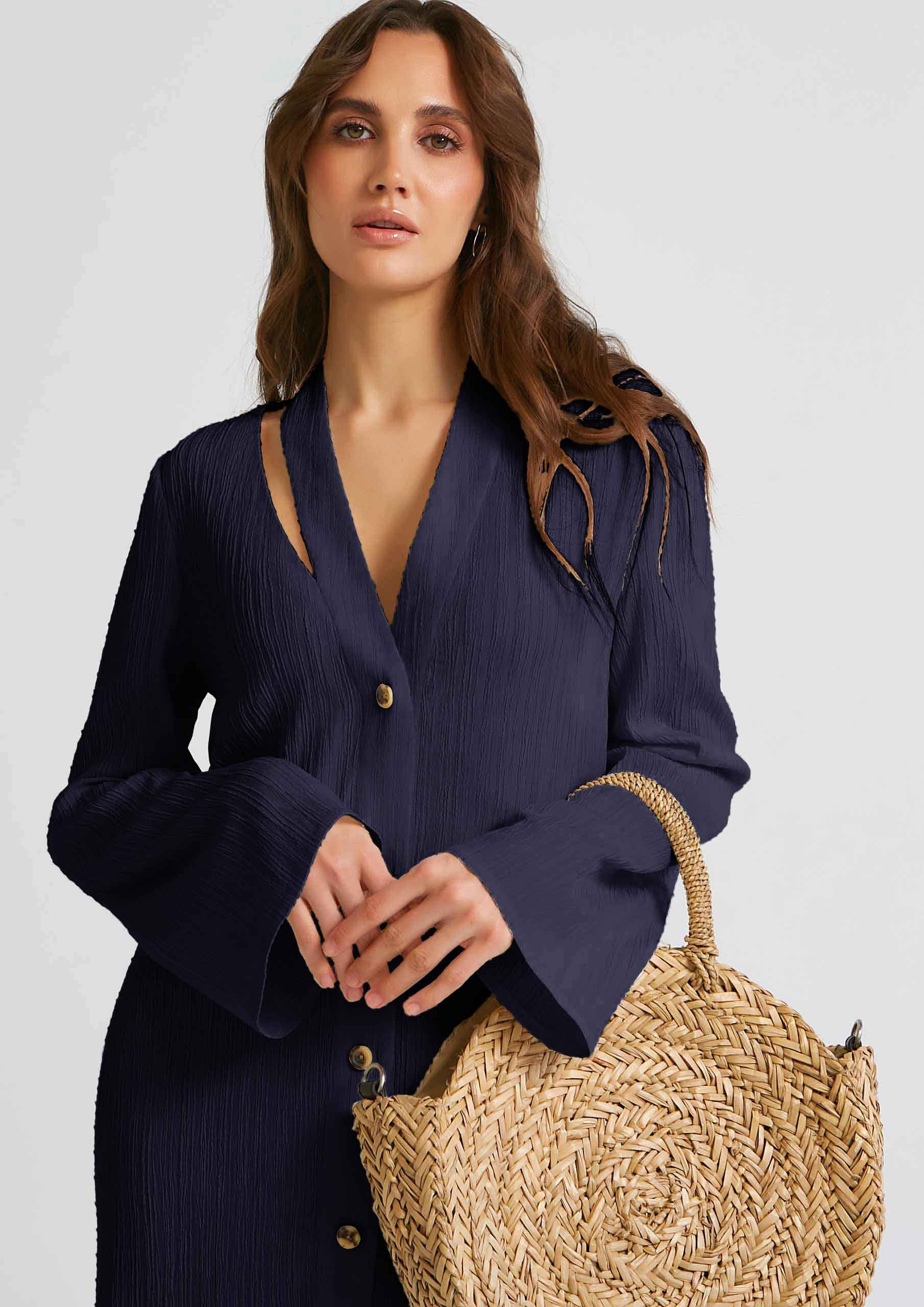 Women's Premium Crush Shirt Dress