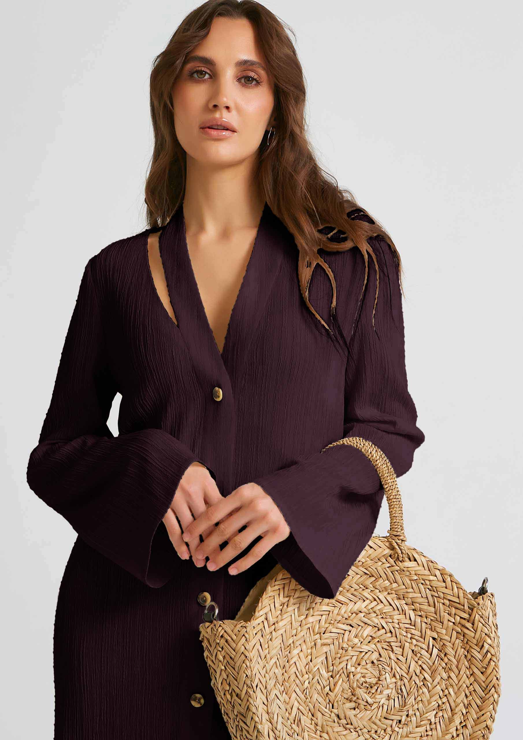 Women's Premium Crush Shirt Dress