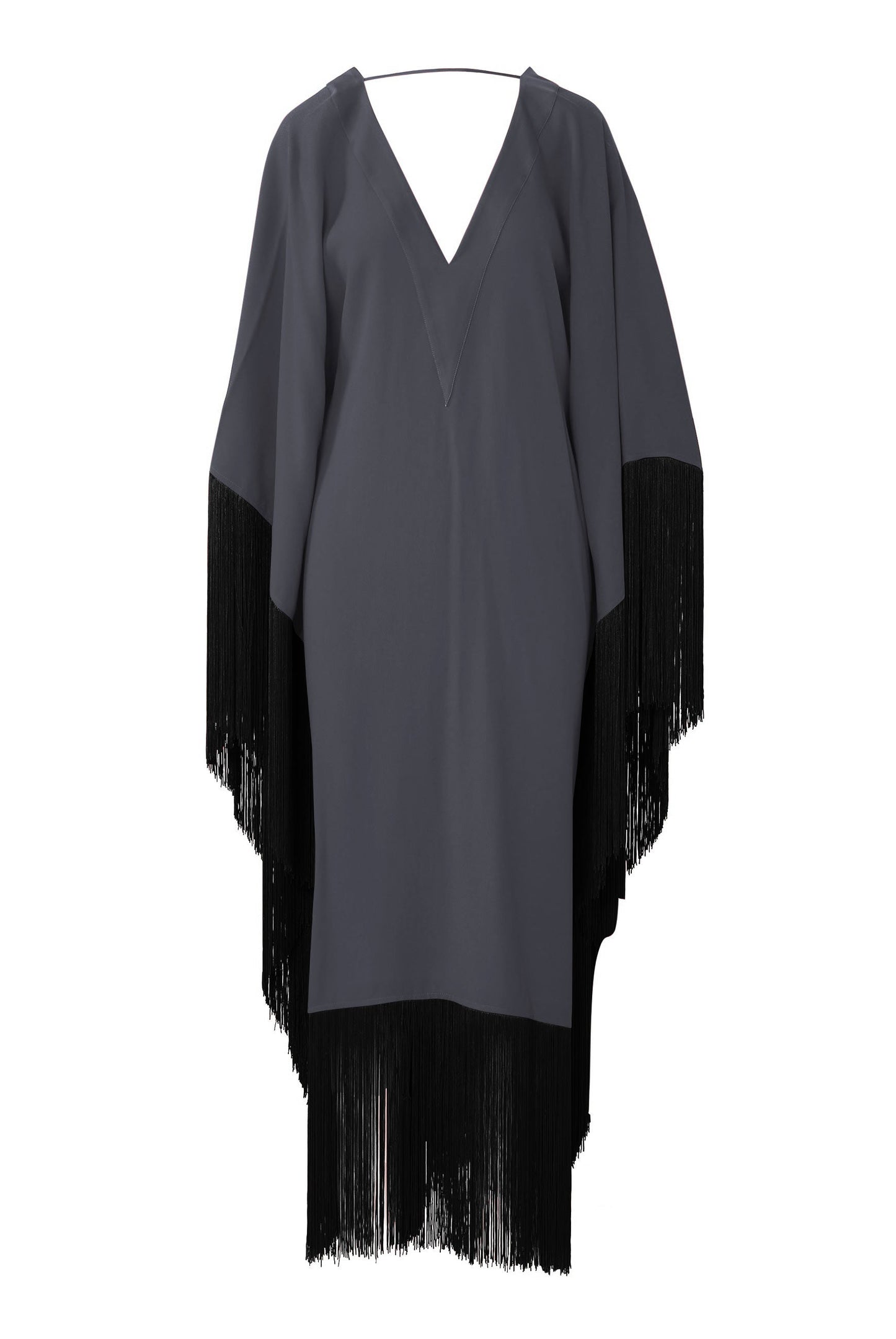 Fringe Kaftan Dress - J5821_Black