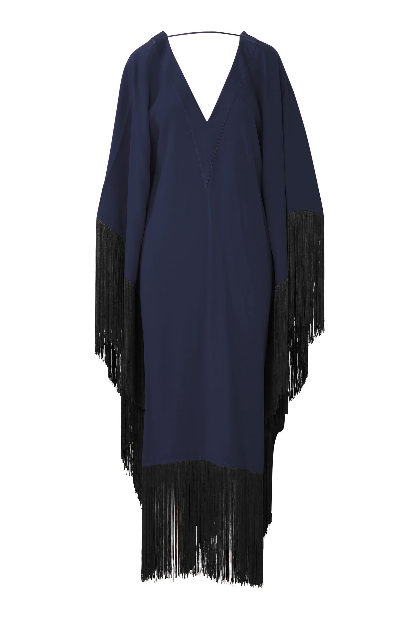Fringe Kaftan Dress - J5821_Black