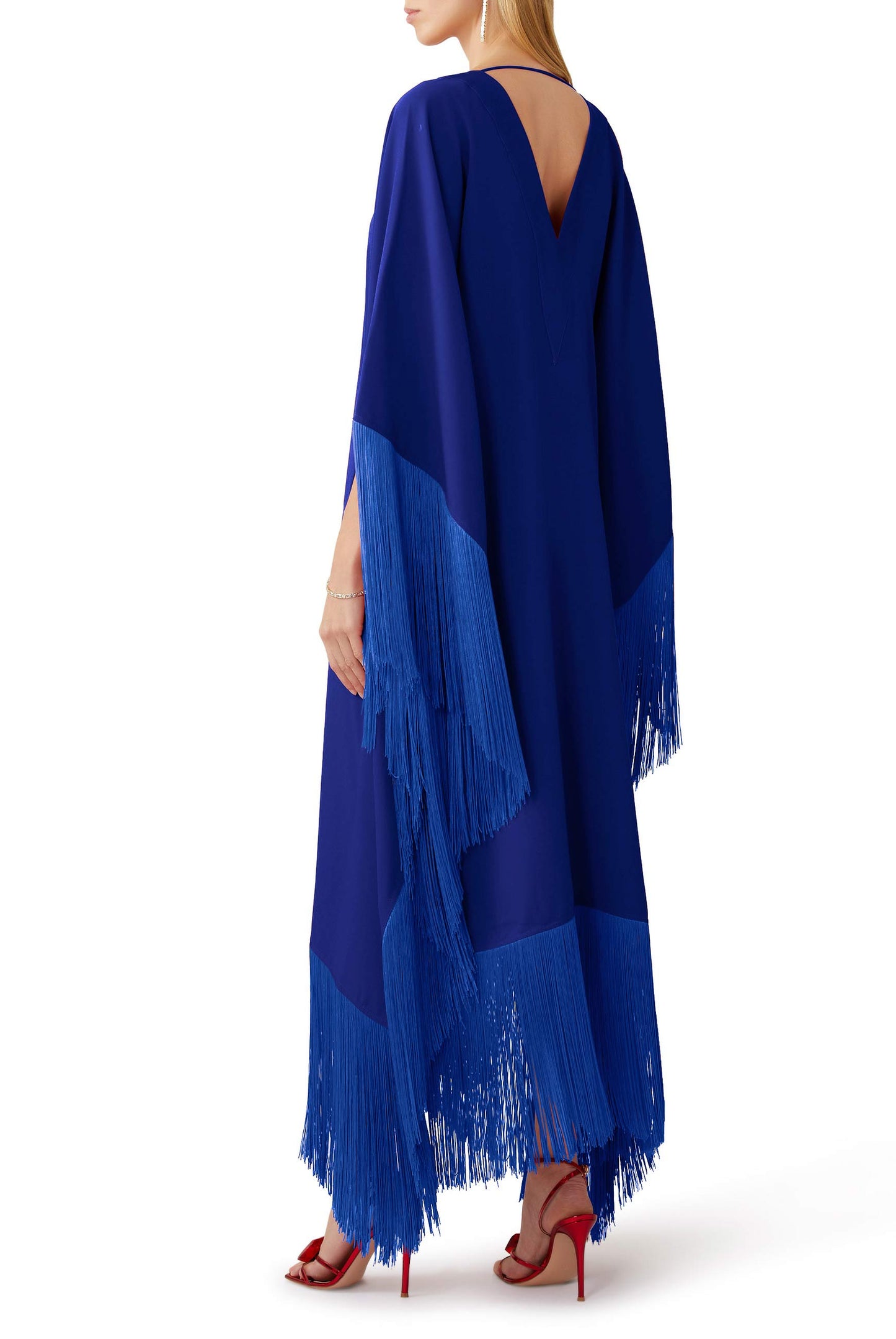 Fringe Kaftan Dress - J5821_Black