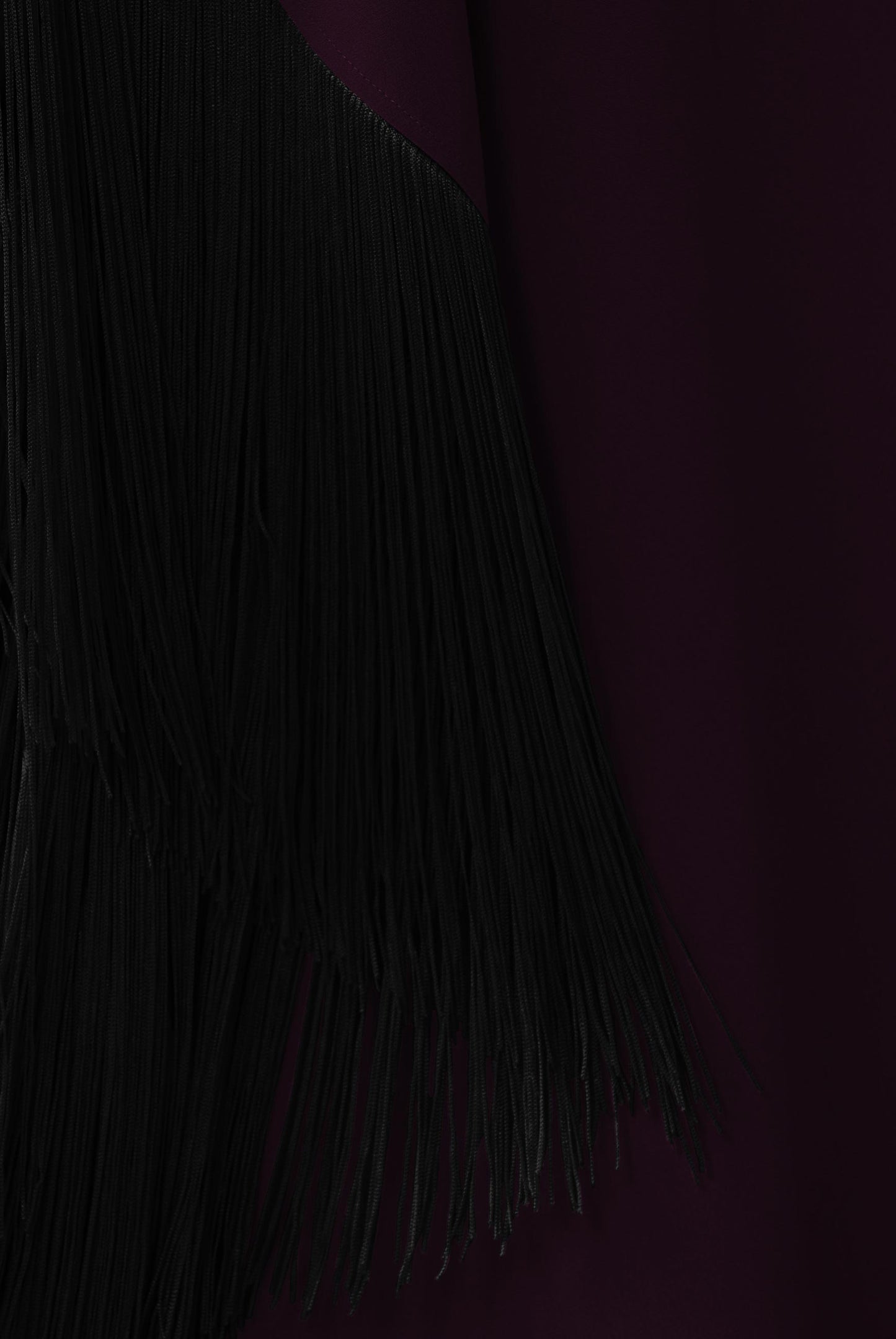 Fringe Kaftan Dress - J5821_Black