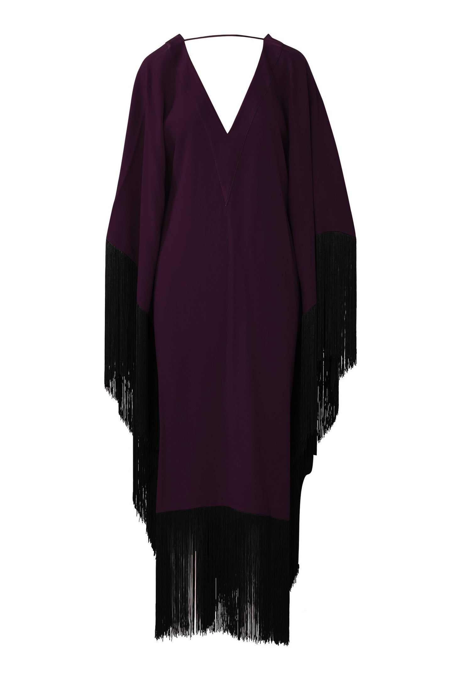 Fringe Kaftan Dress - J5821_Black