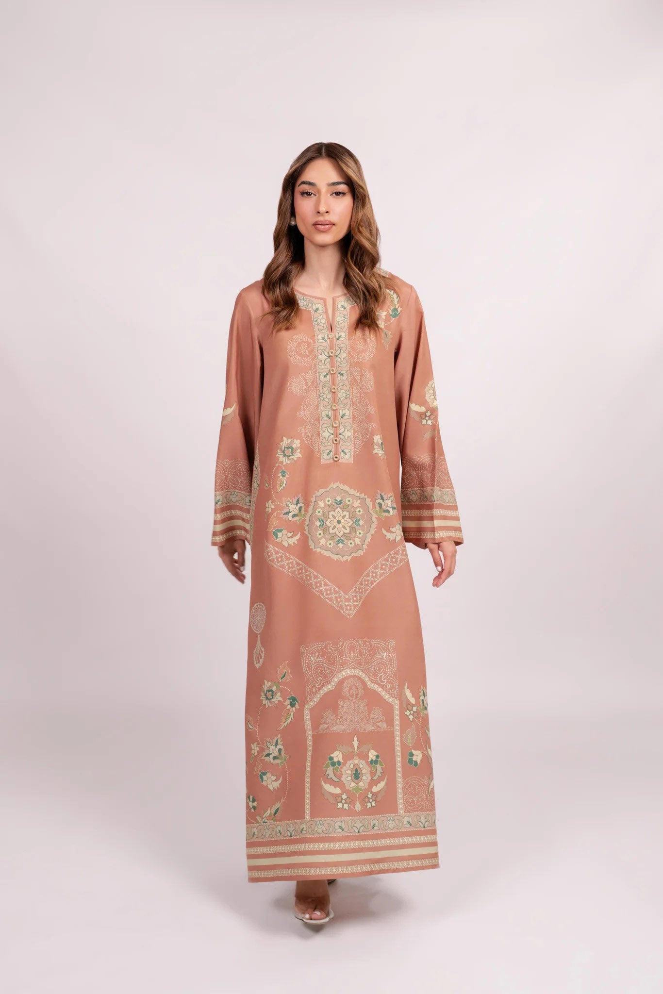 Kaftan Dress - J6093_Orange