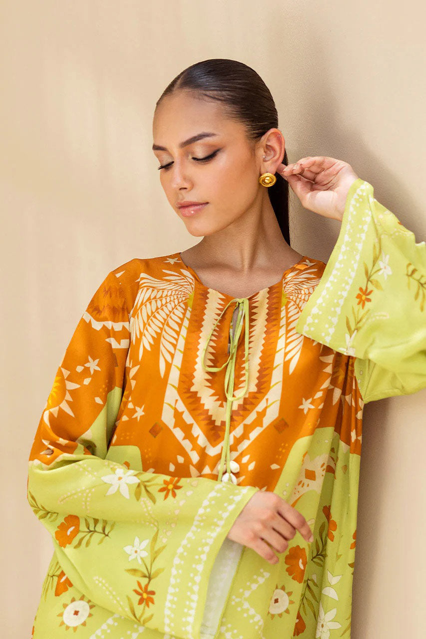 Kaftan Dress - J6092_Yellow