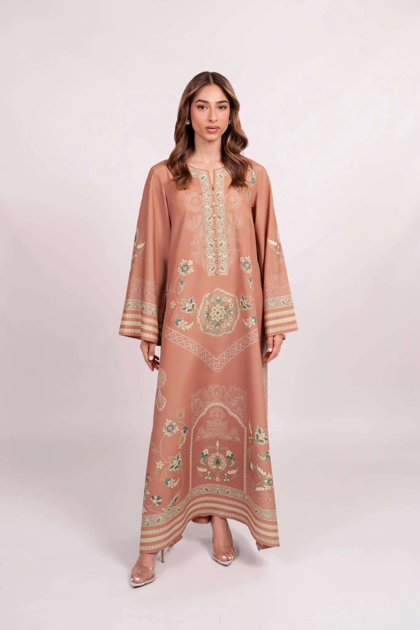 Kaftan Dress - J6093_Orange