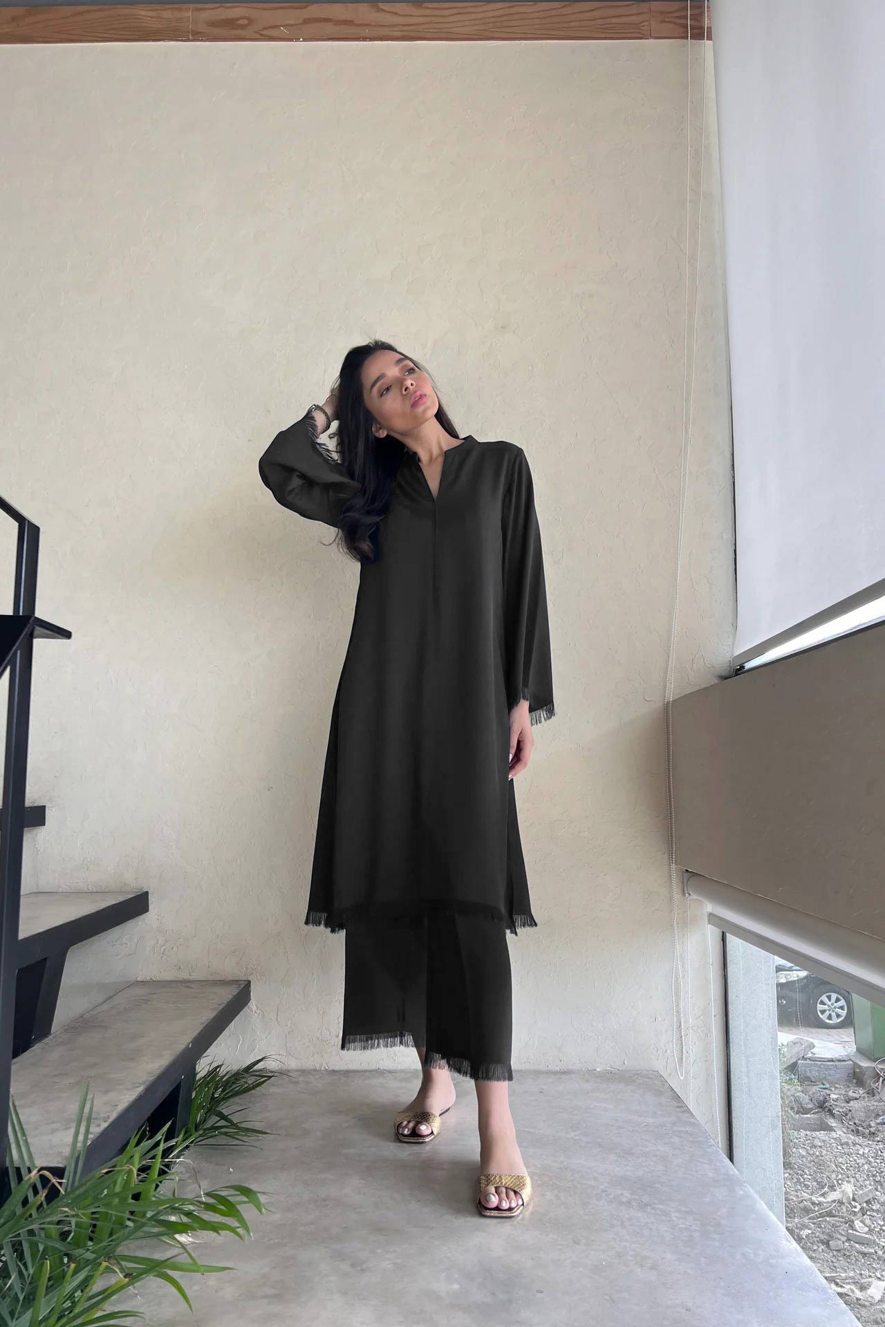 Co-Ord Set - J7086_Black