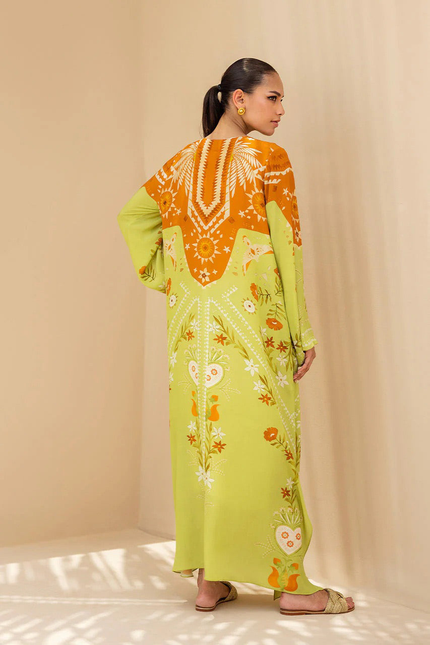 Kaftan Dress - J6092_Yellow