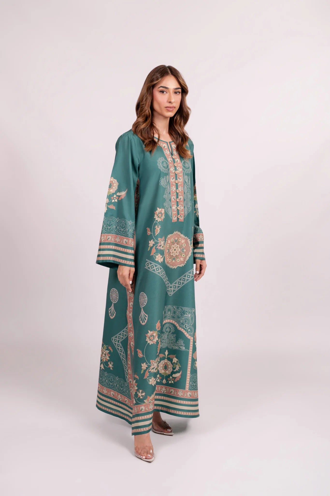 Kaftan Dress - J6093_Green