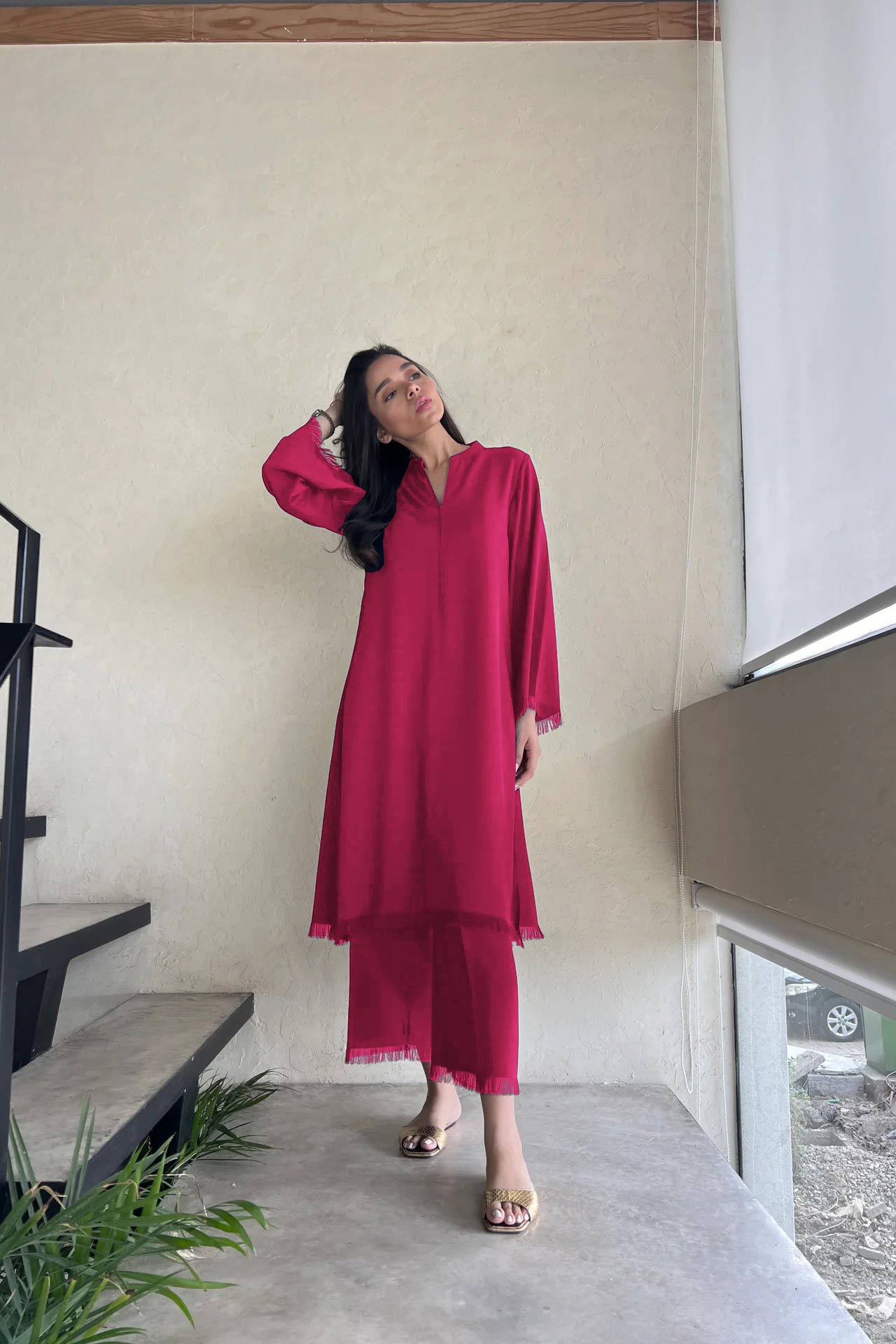 Co-ord Set - J7086_Pink